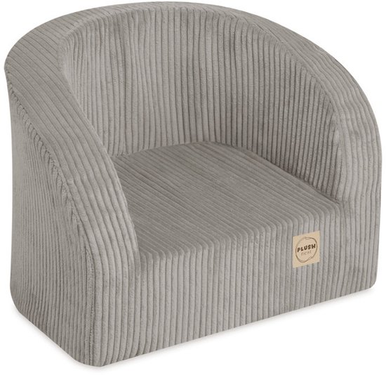 Plush Nest Kinderfauteuil Beige Corduroy – Peuterstoel Zacht & Licht – 12+ maanden – 40x53 cm van Merkloos