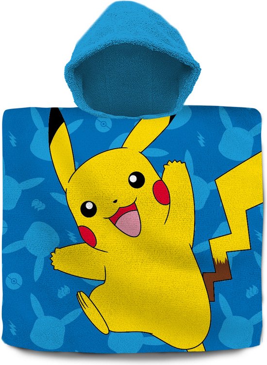 Pokemon bad cape/poncho - 60 x 120 cm - katoen - voor kinderen van Pokémon