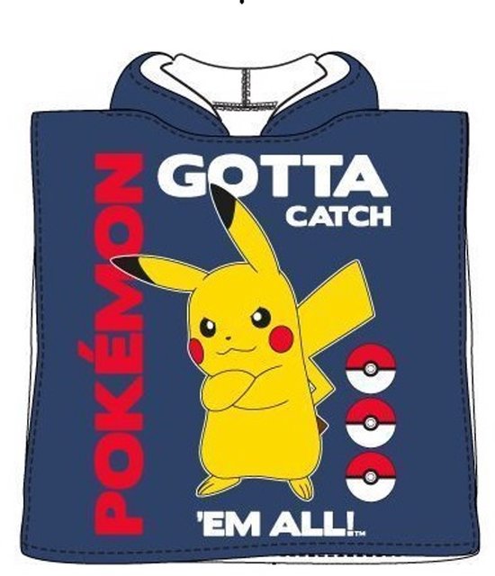 Pokemon Badponcho - Poncho - Sneldrogend - 55x110 cm - One Size (circa. 2-6 jaar) van Merkloos