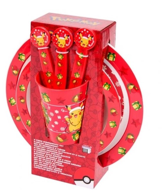 Pokémon Borden en Bestek Ontbijt- en Dinerset 6-delig van Merkloos