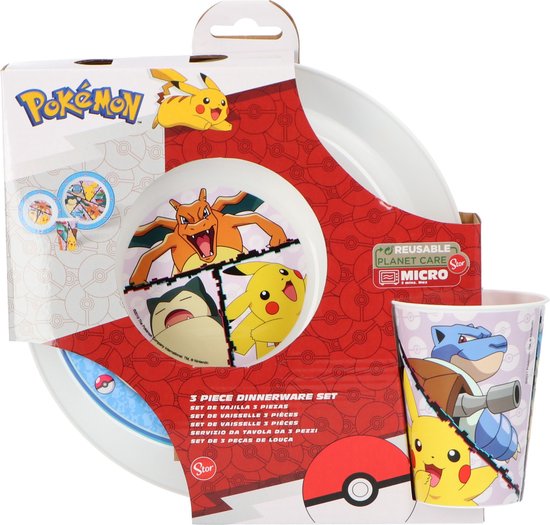 Pokémon ontbijtset - kunststof - BPA-VRIJ van Pokémon