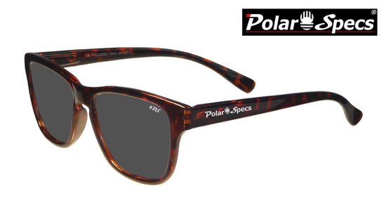 Polar Specs® Polariserende Zonnebril Wave Classic PS9011 – Tortoise Bruin – Polarized Black – Small – Unisex van Polar