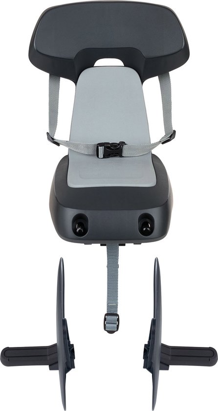 Polisport Guppy Junior achterzitje donker grijs met MIK HD dragerbevestiging van Polisport