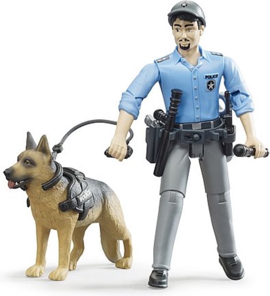 Politieagent met hond van Bruder van Bruder