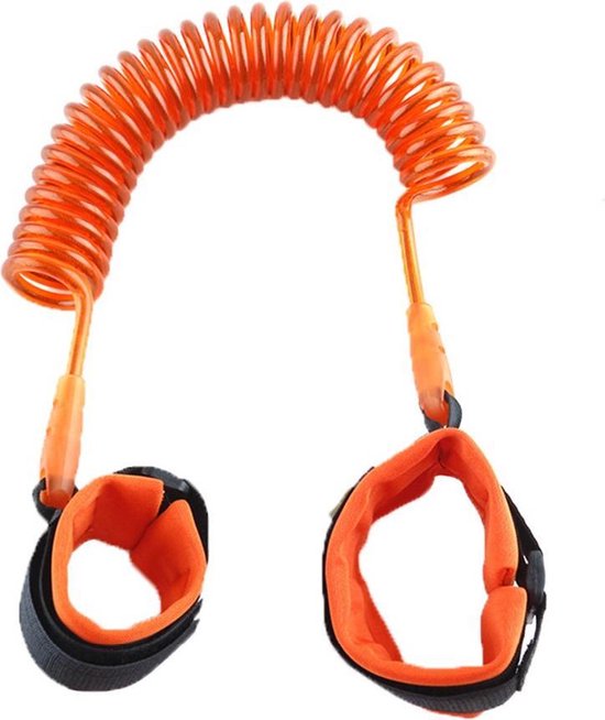 Polsbandje kinderen - polstuigje - kindertuigje - oranje - 1.5 meter van 706 Products