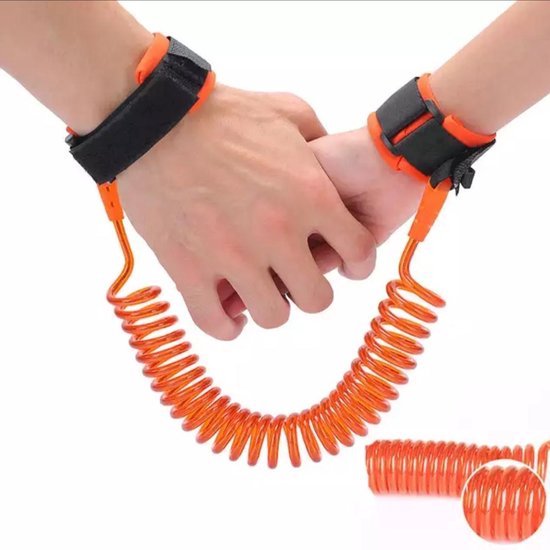 *** Polstuigje 360 Oranje - Polsband/Kind - Veilig Onderweg - van Heble® *** van Heble®