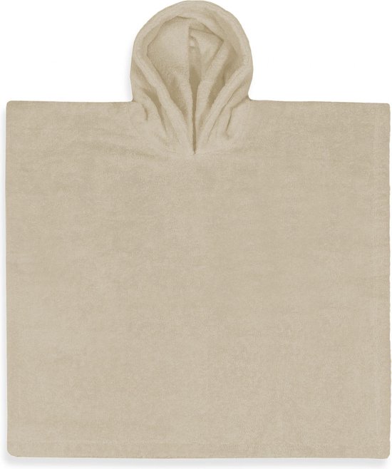 Poncho Creme maat L (2 t/m 4 jaar) | Poncho van zachte badstof | Ideaal voor na het douchen of zwemmen