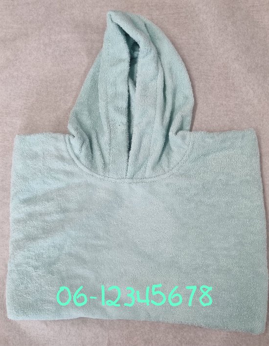 Poncho met naam en/of Telefoonnummer geborduurd van Merkloos