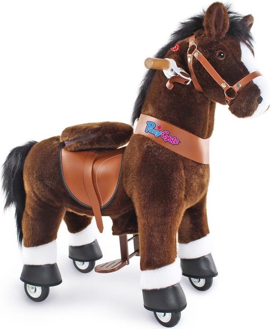 PonyCycle Donkerbruin met witte bles, Groot - Ux421‎‎ van PonyCycle