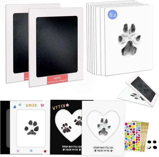 Pootafdruk Kit - Huisdier Aandenken - Herinneringen Maken - Inktloos en Veilig - 25.4 x 18.4 cm - Niet gespecificeerd van Merkloos