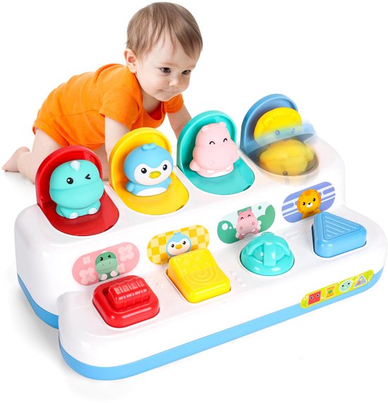 Pop-up Babyspeelgoed Vanaf 12 Maanden, Montessori-speelgoed Vanaf 1 Jaar Motorisch Speelgoed Vanaf 6 Maanden Vroege Ontwikkeling Oorzaak En Gevolg Leerzaam Speelgoed Baby Paascadeau Jongens Meisjes van Merkloos