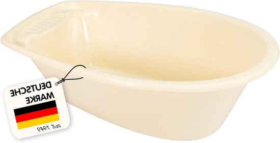 Poppenbadje - Speelgoedbad - Poppen verzorgen - Tijdloos design - 41 cm - Beige
