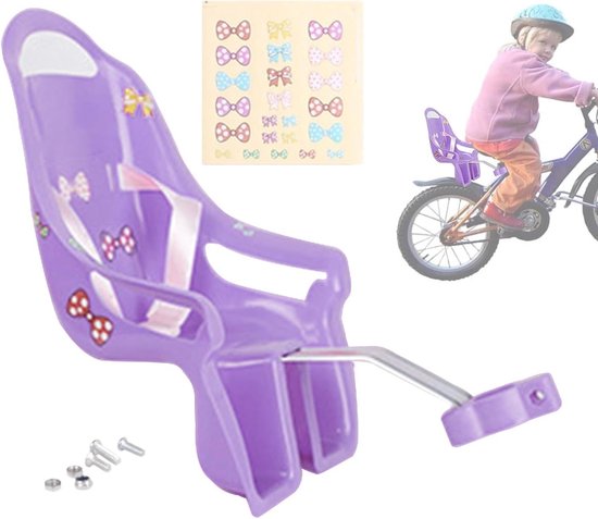Poppenzitje Fiets - Fietsstoel Pop - Fantasierijk Spelen - Probleemloze Installatie - 396 x 24 x 118 cm - Paars van Merkloos