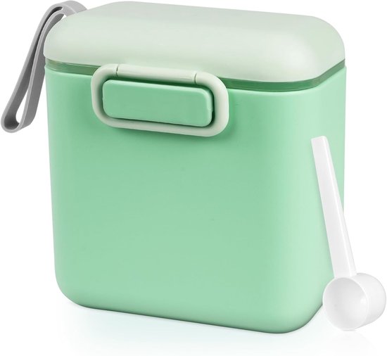 Portable Melkpoeder Dispenser 800 ml - Handige Opslagbox voor Melkpoeder, Formule Container en Melkopslag - Groen