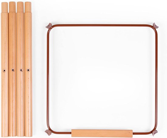 Poten-extra-lang-voor-hoge-babystoel-Evolu-2-90-cm-keukentafel-bar-terracotta van Childhome