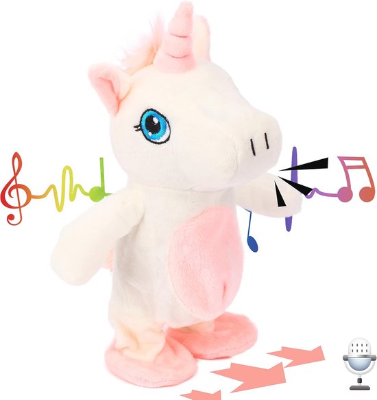 Pratende Eenhoorn Interactief Plush Speelgoed voor Kinderen 24 cm van Merkloos