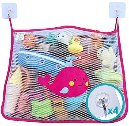 Premium Baby Bad Speelgoed Opslag en Organisator Tas voor Peuters - Waterdichte Douche Caddy met Zuignappen