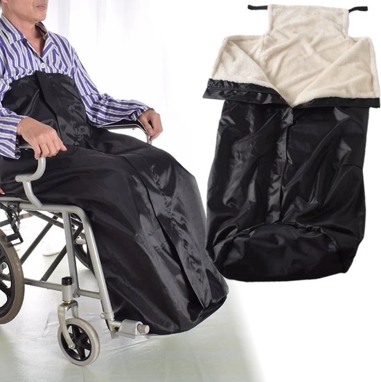 Premium rolstoelhoes met bont fleece waterdicht deken voetenzak - rolstoelkussen scootmobiel beenwarmer senioren - rolstoel van DEMEDI