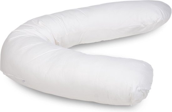 Prénatal Basis Voedingskussen - Zwangerschapskussen inclusief afneembare hoes - 170 x 34 cm - Wit van Prénatal