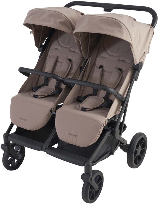 Prénatal Duo Buggy Emma -Tweeling buggy - Onderweg - Tot 22 kg per zitje - Zand van Merkloos