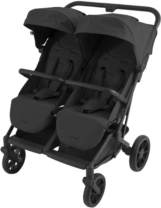 Prénatal Duo Buggy Emma - Tweelingbuggy - Onderweg - Tot 22 kg per zitje - Zwart van Merkloos