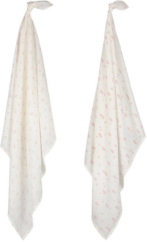 Prénatal hydrofiele multidoeken - Hydrofiel XL 2-pack - Hert thema - Roze - 110x110 cm