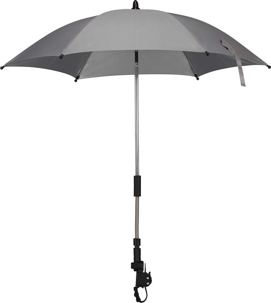 Prénatal parasol kinderwagen / buggy universeel - UV 50+ protectie - Grijs - Ø 80 cm van Merkloos