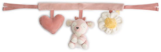 Prénatal wagenspanner Hert - Voor autostoel, kinderwagen of buggy - Hert thema - Roze