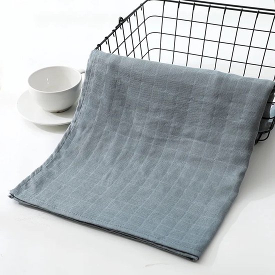 Pretty Panda - hydrofiele XL doek groenblauw bamboe - super zachte en hypo allergeen - handig thuis en onderweg, voor baby en peuter - ideaal kraamcadeau van Merkloos