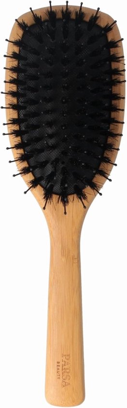 Professionele Bamboe Houten Haarborstel met Aloe Vera voor Zijdezachte Glans van Merkloos