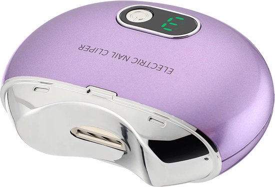 Professionele Elektrische Nagelknipper - Automatische Nagelknipper - Paars - Nagelverzorging - Waterbestendig - Manicureset - LED Licht - 3 Snelheidstanden - Baby