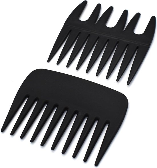 Professionele Pompadour Streaker Afro haarkammen heren - Slickback Styling Kam - Brede Tand & Natte Pick - Haar Baard Kam - Antistatische Hittebestendige Kappers Douchekam - Mannen Salon (AC) van Pro