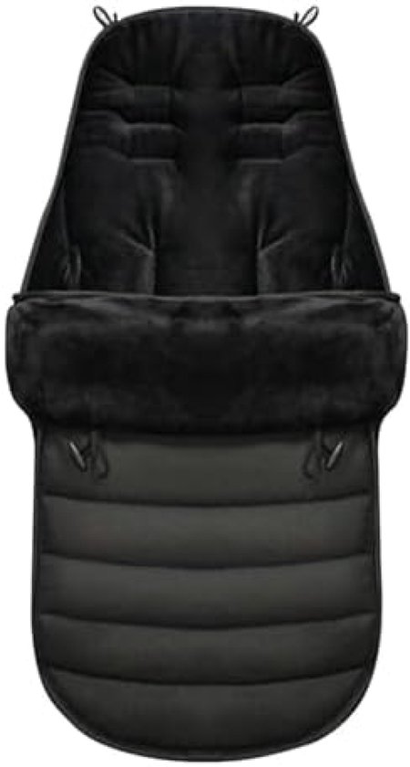 PromoHome Baby Voetenzak voor Kinderwagen Winter - Waterdichte Voetenzak met Capuchon en Ritssluiting - Afneembaar en Wasmachinebestendig - Geschikt voor Buggy en Autostoel - Zwart