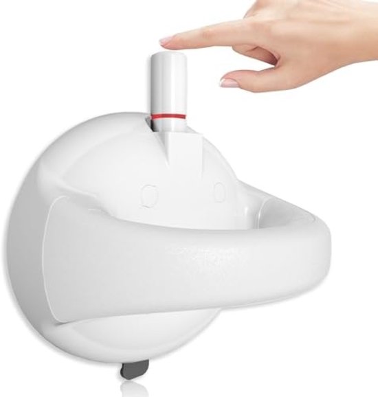 PromoHome Badkamer Steun Handgreep met Zuignap - Veiligheidsgreep voor Douche en Bad - Onder Druk Zetten Armsteun zonder Gereedschap - Geschikt voor Senioren en Kinderen - Wit