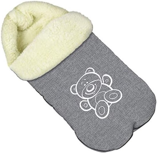 PromoHome Universele Voetenzak voor Kinderwagen en Autostoel - Winter Baby Slaapzak met Capuchon - 85 cm Grote Maat - Bescherming tegen Kou en Vocht van Merkloos