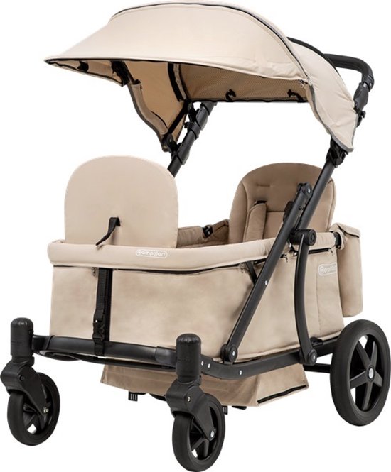 Pronto Stroller - Bolderkar - Opvouwbaar - Duowagen - Kinderwagen - Sand Beige - Luxe van Merkloos