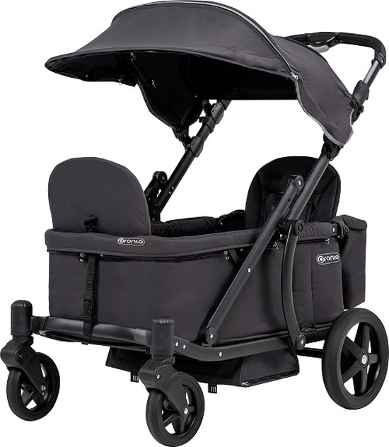 Pronto Stroller - Bolderkar - Opvouwbaar - Kinderwagen - Bolderwagen - Duo wagen - Dubbelzits - Tip - Kinderen van Merkloos