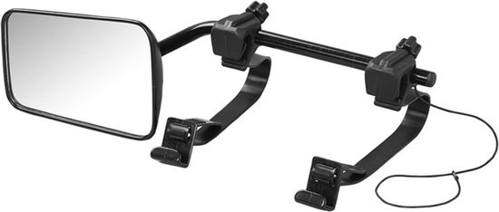 ProPlus Caravanspiegel - Opzetspiegel - Deluxe - Veilig - Eenvoudig en Snelle Montage - Geschikt voor grote autospiegels - Multi verstelbare bevestigingsarmen - Universeel voor Links en Rechts - Inclusief Opbergtas en Elastische Veiligheidskoord van ProPlus