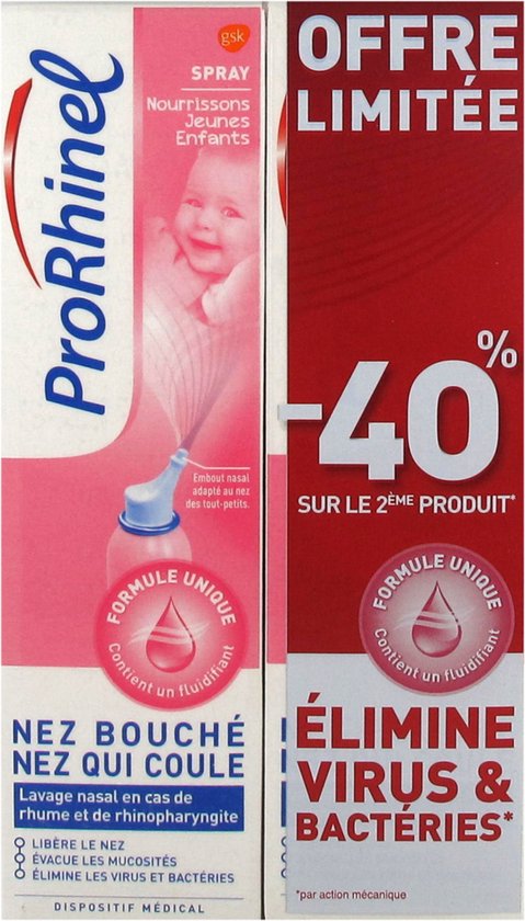 ProRhinel Neusspray Zuigelingen/jonge Kinderen Set van 2 x 100 ml van Prorhinel