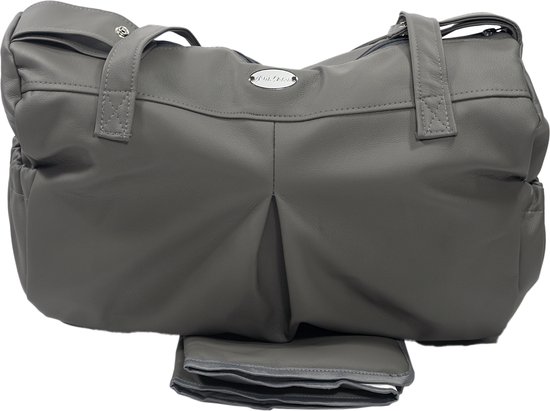 P'tit Chou Trento Luiertas - Verzorgingstas - Inclusief verzorgingsmatje - eco leder - Dark Grey van P'tit Chou