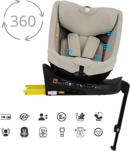 Puck Autostoel - JUNE - Sand van Kidsriver