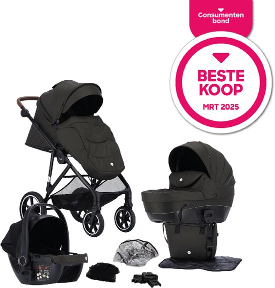 Puck Carl Kinderwagen 3-in-1 - Donkergroen