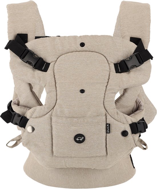 Puck Draagzak Coco Zand Geboorte - 15 kg. 4 posities van Puck.