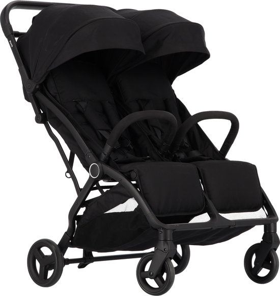 Puck Tweelingbuggy Compact - Nicky - Zwart van Merkloos