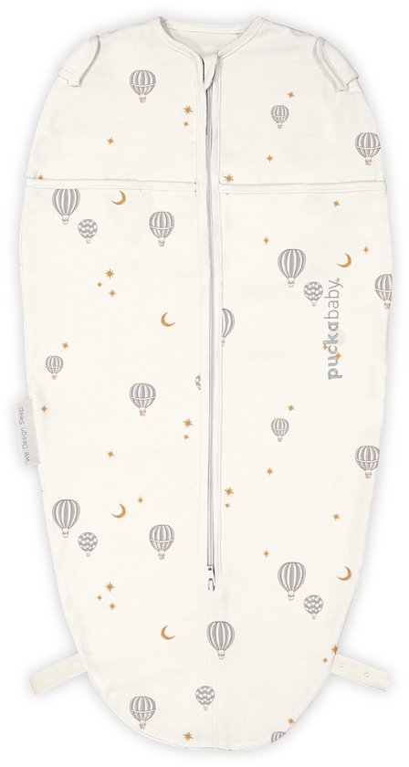 Puckababy Mini Inbakerslaapzakje baby (3-6m) - Balloons - Katoen TOG 0.5 - Zomerslaapzak van Puckababy