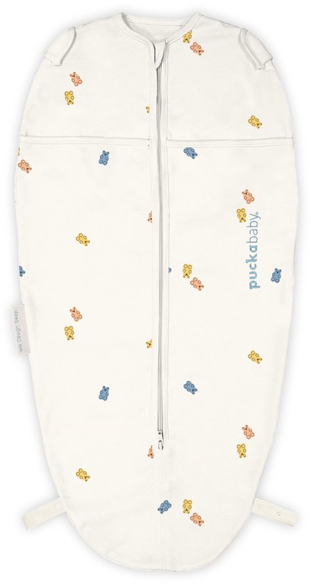 Puckababy Mini Inbakerslaapzakje baby (3-6m) - Gummy Bears - Katoen TOG 0.5 - Zomerslaapzak van Puckababy