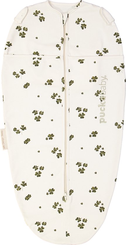 Puckababy Mini Inbakerslaapzakje baby (3-6m) - Lucky Clover - Katoen TOG 0.5 - Zomerslaapzak van Puckababy