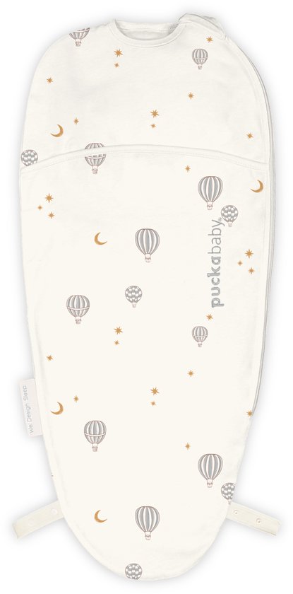 Puckababy Piep Inbakerslaapzakje baby (0-3m) - Balloons - Katoen TOG 0.5 - Zomerslaapzak van Puckababy