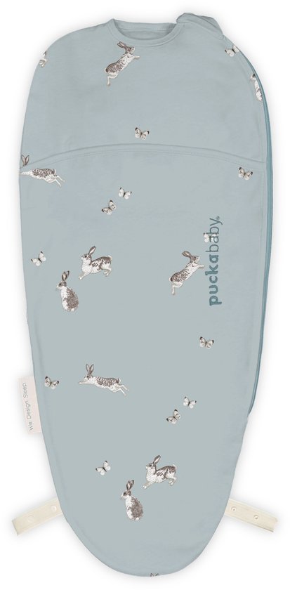 Puckababy Piep Inbakerslaapzakje baby (0-3m) - Bunnies - Katoen TOG 0.5 - Zomerslaapzak van Puckababy