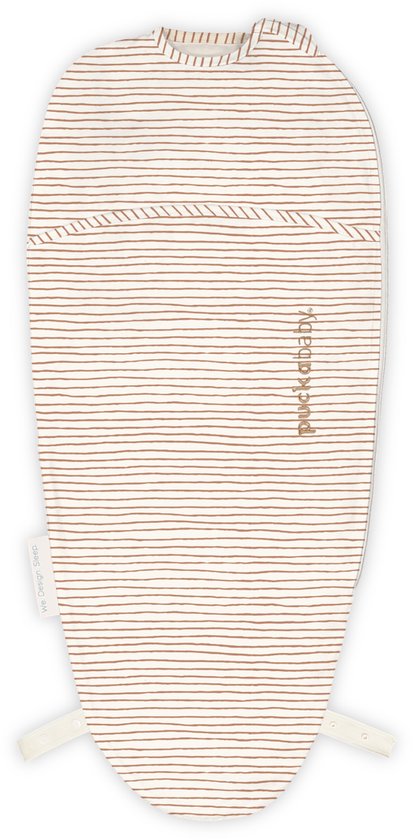 Puckababy Piep Inbakerslaapzakje baby (0-3m) - Hazel Stripes - Katoen TOG 0.5 - Zomerslaapzak van Puckababy
